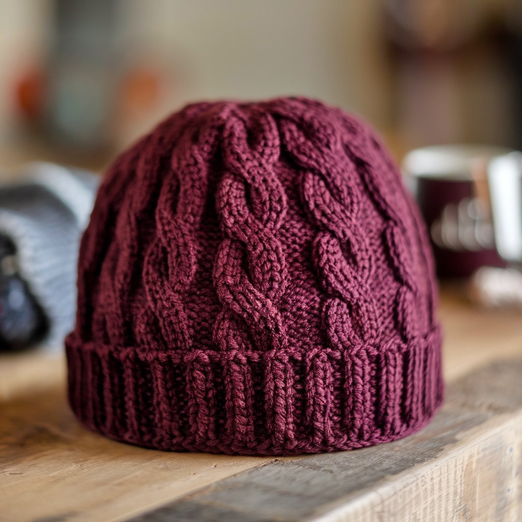 Cable Knit Look Crochet Hat