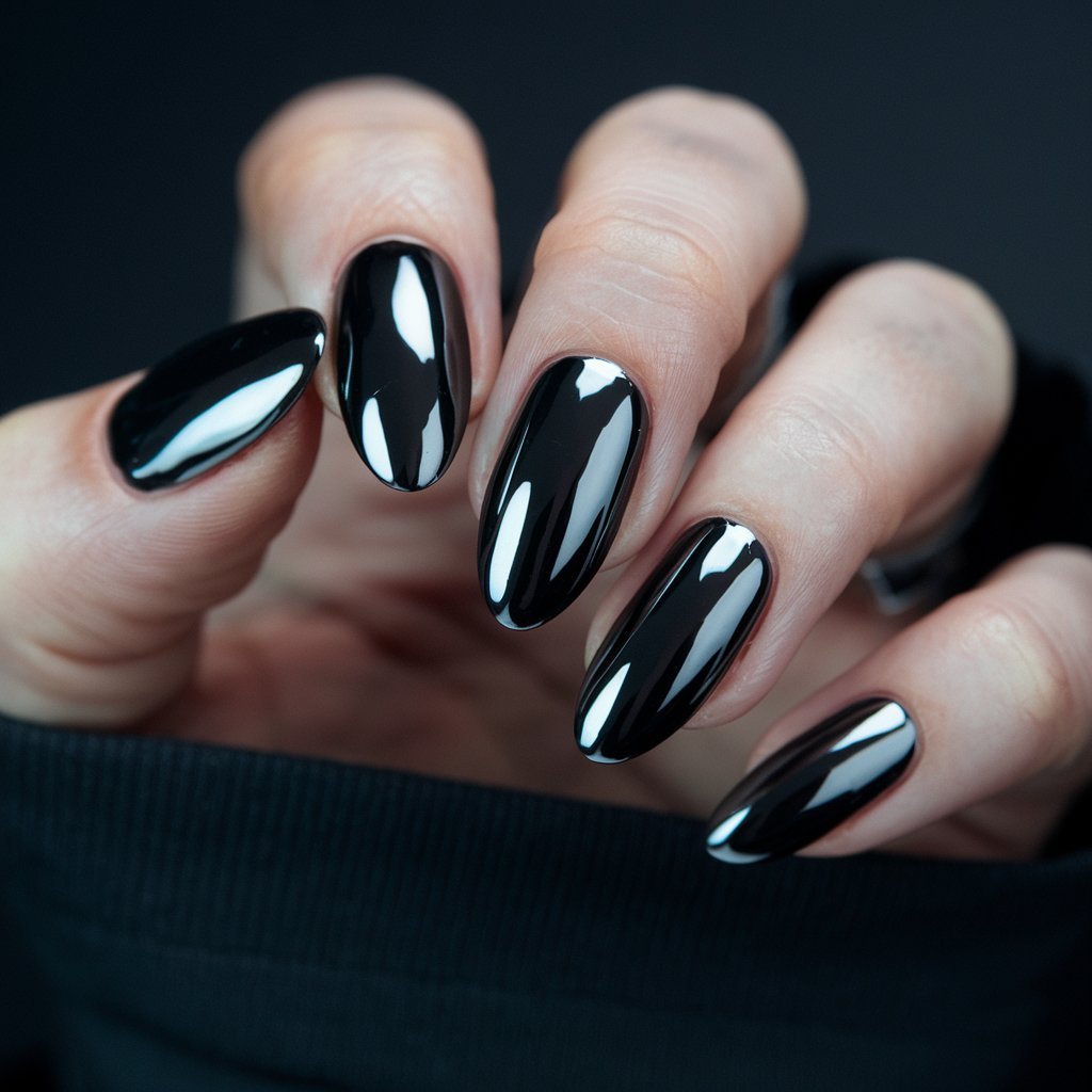 Black Chrome Nails