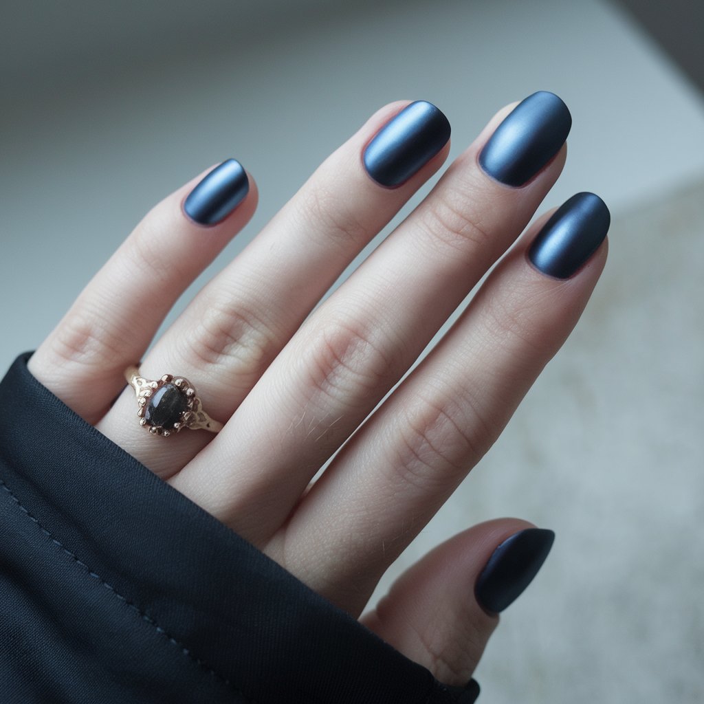 Matte Chrome Nails