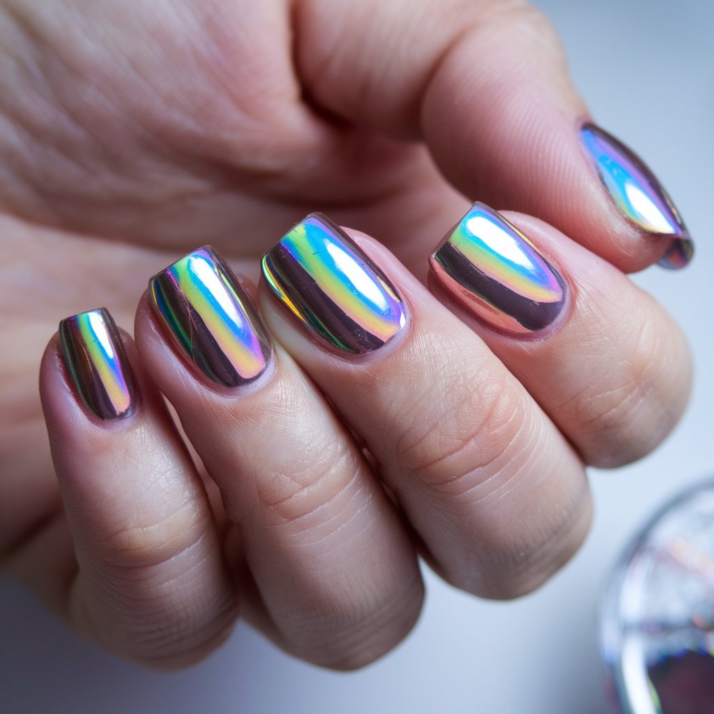 Holographic Chrome Tips