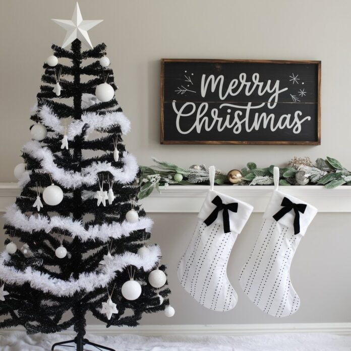 Minimalist Black and White Christmas