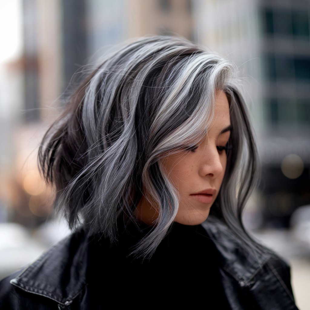 Grey Bob with Undercut