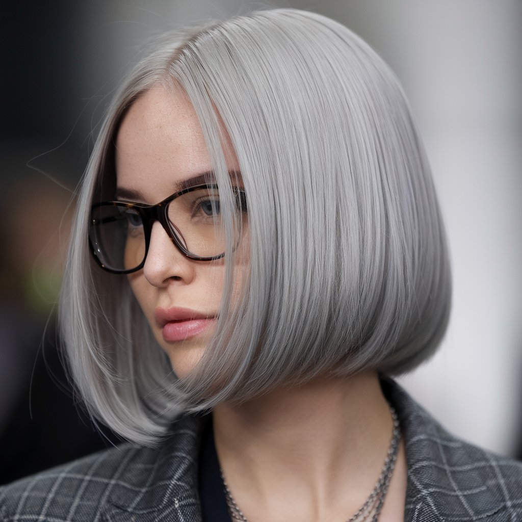 Classic Sleek Grey Bob