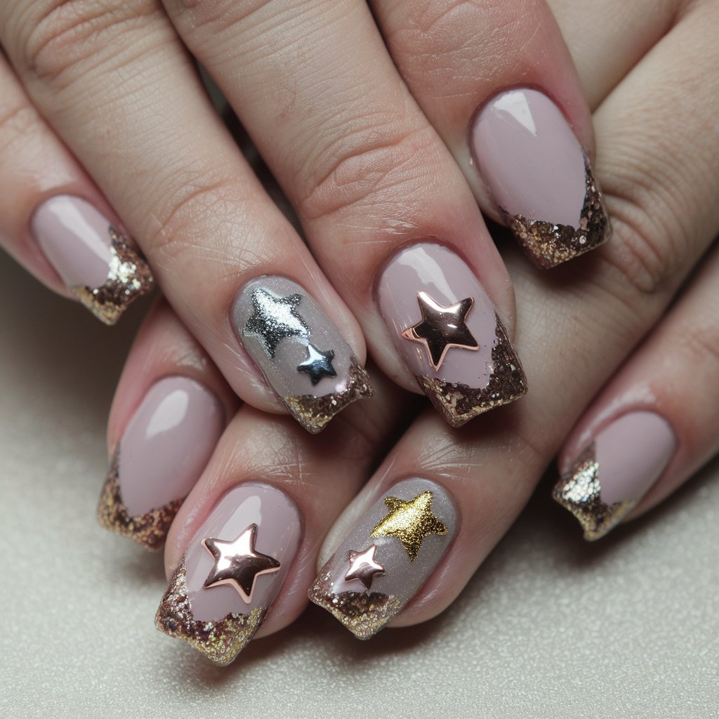 Metallic Christmas Stars