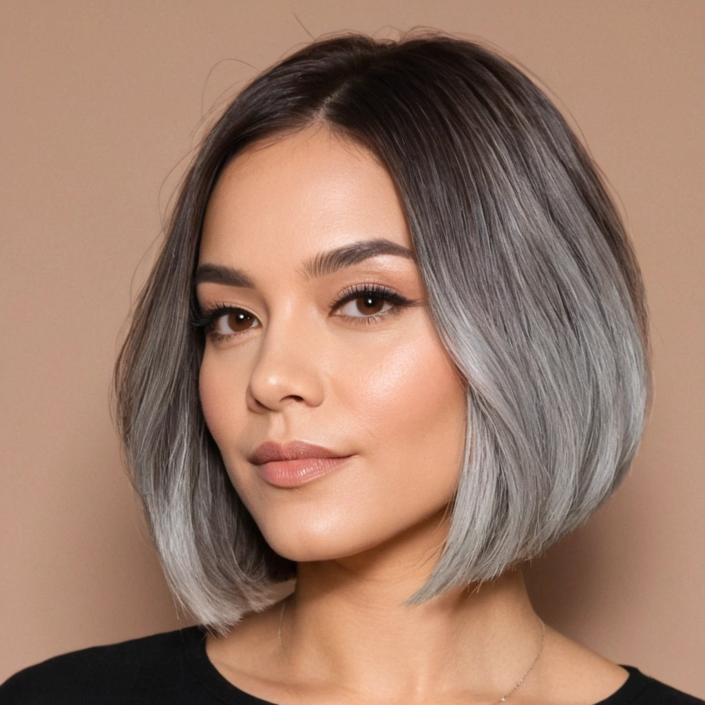 Silver Ombre Bob