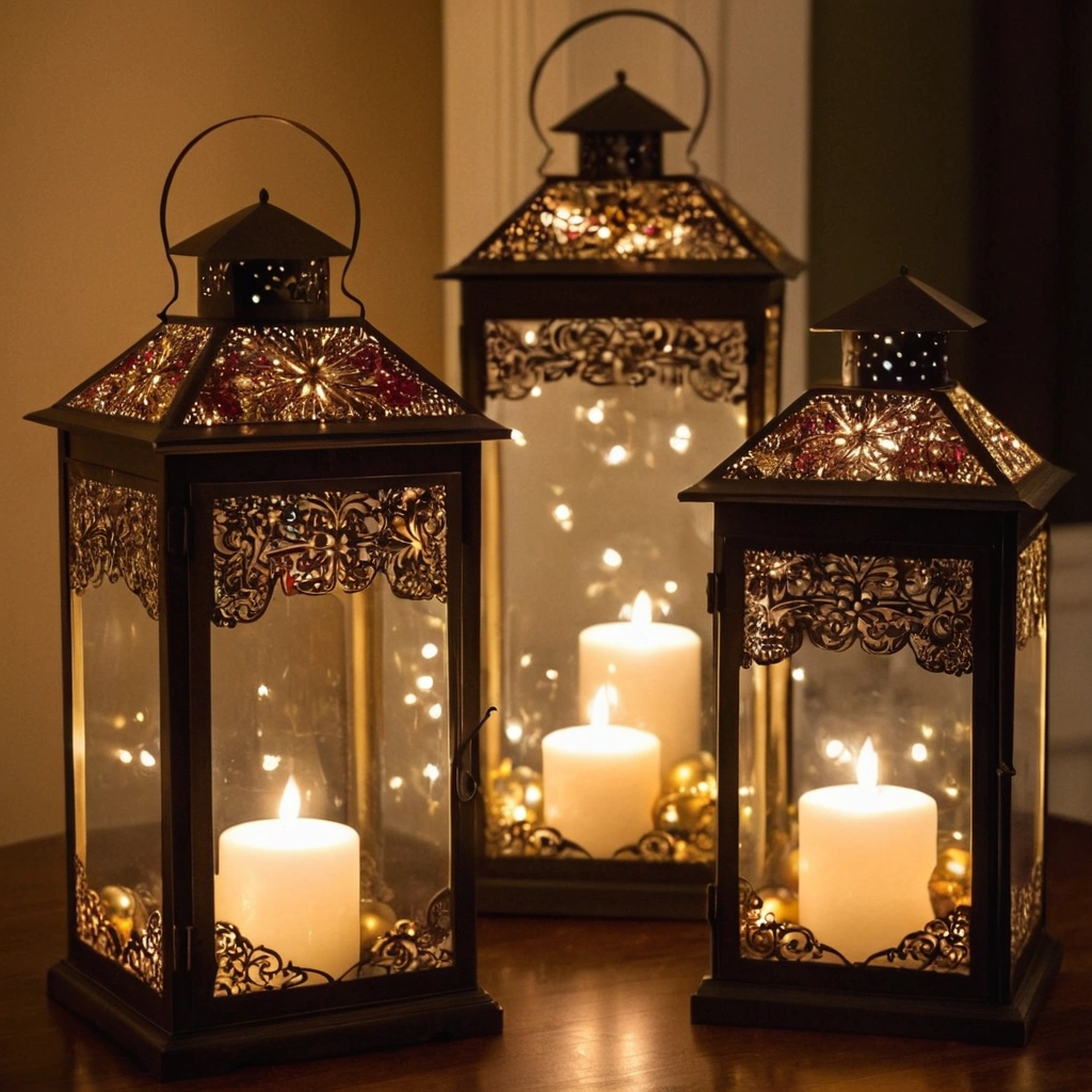 Lanterns Filled with Ornaments